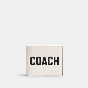 Men Coach 3 In 1 Wallet With Graphic Polished Pebble Leather Billfolds Multicolor | IN_CH74550