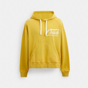 Men Coach Americana Hoodie Yellow | IN_CH91910