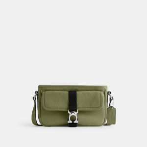 Men Coach Beck Slim Moss Crossbody Bags Olive | IN_CH29761