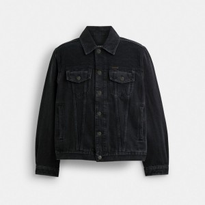 Men Coach Black Denim In Organic Cotton Jackets Black | IN_CH63705