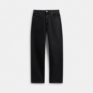 Men Coach Black Taper In Organic Cotton Jeans Black | IN_CH24744