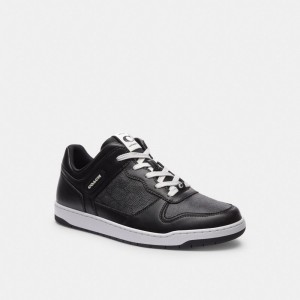 Men Coach C201 In Signature Sneakers Black | IN_CH98513
