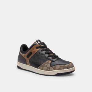 Men Coach C201 In Signature Sneakers Black | IN_CH67052
