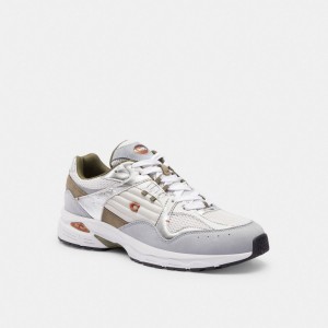 Men Coach C301 Optic Sneakers White / Grey | IN_CH44254