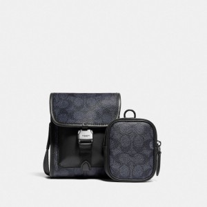 Men Coach Charter North Crossbody Bags Grey | IN_CH55117