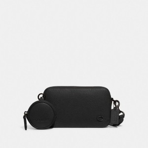Men Coach Charter Slim Crossbody Bags Black | IN_CH36175