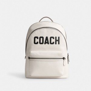 Men Coach Charter With Graphic Polished Pebble Leather Backpacks Multicolor | IN_CH93531