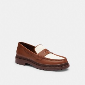 Men Coach Cooper Loafers Brown | IN_CH84250