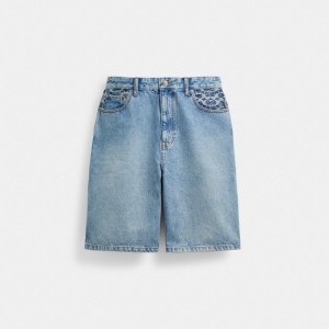 Men Coach Denim Shorts Blue | IN_CH15039