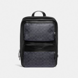 Men Coach Gotham In Signature Backpacks Black | IN_CH12198