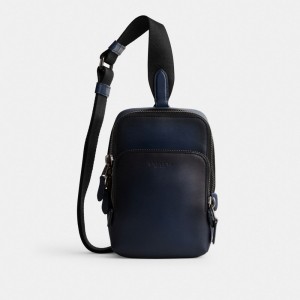 Men Coach Gotham Sling Pack 13 Crossbody Bags Deep Blue | IN_CH22125