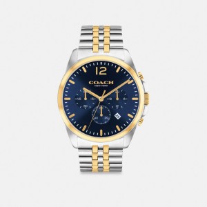 Men Coach Greyson 43 Mm Watches Silver | IN_CH19154