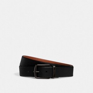 Men Coach Harness Buckle Cut To Size Reversible Belt 38 Mm Belts Black | IN_CH68525