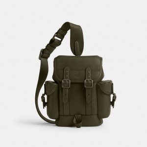 Men Coach Hitch 13 Crossbody Bags Green | IN_CH85256