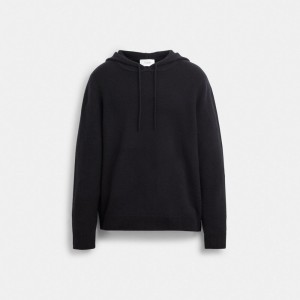 Men Coach Hooded Sweaters Black | IN_CH58894
