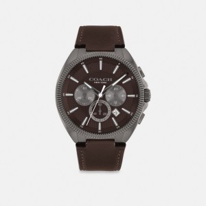 Men Coach Jackson 45 Mm Watches Brown | IN_CH98136