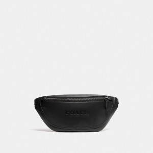 Men Coach League Belt Copper Belt Bags Black | IN_CH56180