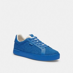 Men Coach Lowline Low Top In Signature Canvasberry Sneakers Blue | IN_CH38739
