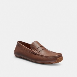 Men Coach Luca Drivers Shoes Brown | IN_CH55002