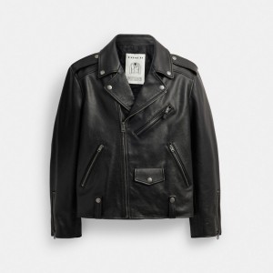 Men Coach Moto Jackets Black | IN_CH12134