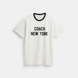 Men Coach New York T Shirts White | IN_CH93002
