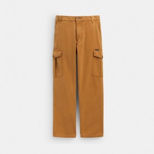 Men Coach Regenerative Cotton Pants Brown | IN_CH45326