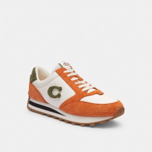 Men Coach Runner Spice Sneakers Brown Orange | IN_CH39279