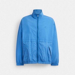 Men Coach Windbreaker Fashion Jackets Blue | IN_CH54486
