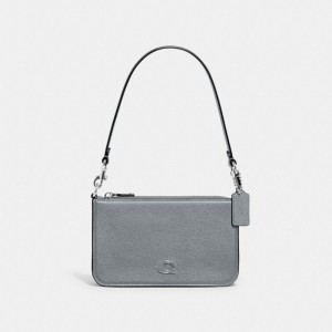 Men Coach With Signature Pouches Grey Blue | IN_CH95851