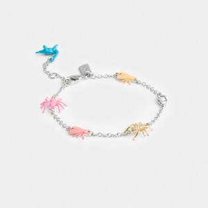 Women Coach Bug Charm Bracelets Silver | IN_CH74819