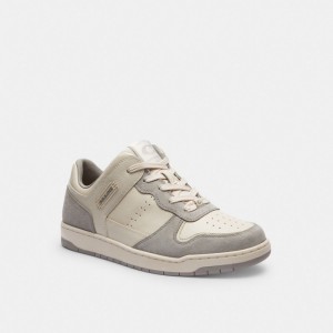 Women Coach C201 Low Top Chalk Sneakers Grey | IN_CH74704