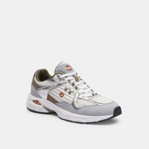 Women Coach C301 Optic Sneakers White / Grey | IN_CH77680