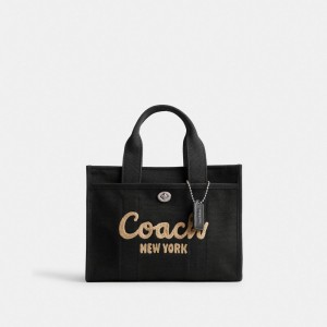 Women Coach Cargo 26 Tote Bag Black | IN_CH77058