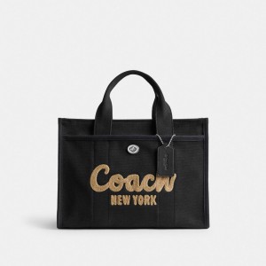 Women Coach Cargo Tote Bag Black | IN_CH29159