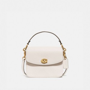 Women Coach Cassie 19 Leather Crossbody Bags White | IN_CH57915
