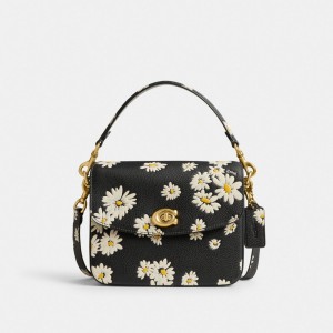 Women Coach Cassie 19 With Floral Print Brass Crossbody Bags Multicolor | IN_CH69945