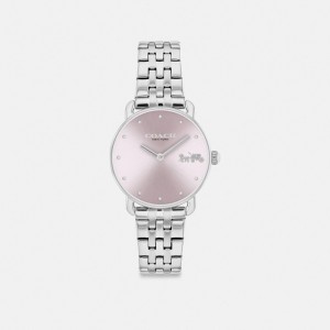 Women Coach Elliot 28 Mm Stainless Steel Watches Grey | IN_CH23654