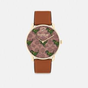 Women Coach Elliot 36 Mm Watches Brown | IN_CH63304