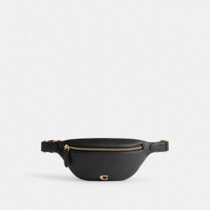 Women Coach Essential Belt Brass Belt Bags Black | IN_CH30289