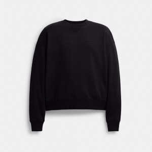 Women Coach Essential Crewneck Tops Black | IN_CH75236