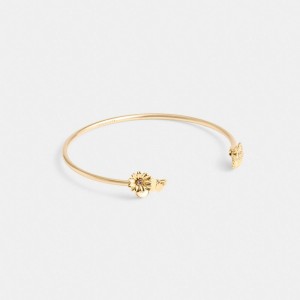 Women Coach Garden Charms Cuff Bracelets Gold | IN_CH81966