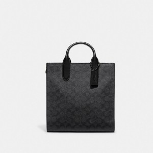 Women Coach Gotham Tall 24 In Signature Tote Bag Grey | IN_CH74141