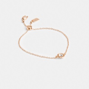 Women Coach Halo Tea Slider Bracelets Rose Gold | IN_CH79909