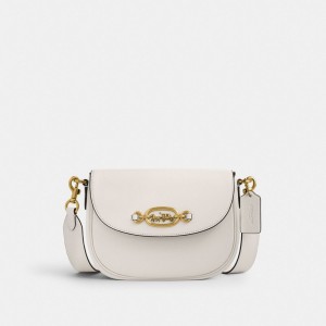 Women Coach Harley Brass Crossbody Bags White | IN_CH67313