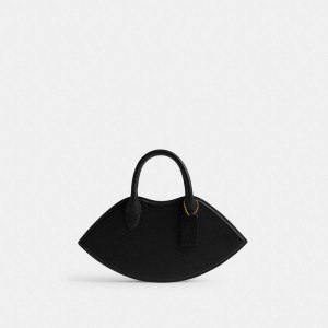 Women Coach Lip Brass Crossbody Bags Black | IN_CH89770