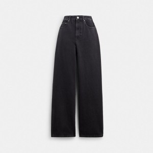 Women Coach Loose Fit In Organic Cotton Skirt Black | IN_CH30027