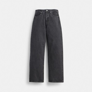 Women Coach Loose Fit Jeans Black | IN_CH18162