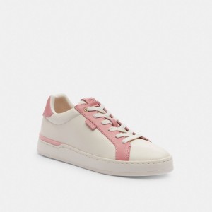 Women Coach Lowline Low Top Bubblegum Sneakers White / Pink | IN_CH46152