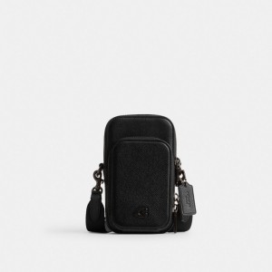 Women Coach Phone Crossbody Bags Black | IN_CH99645