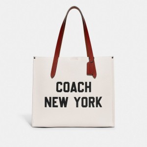 Women Coach Relay With Graphic Polished Pebble Leather Tote Bag Multicolor | IN_CH48074